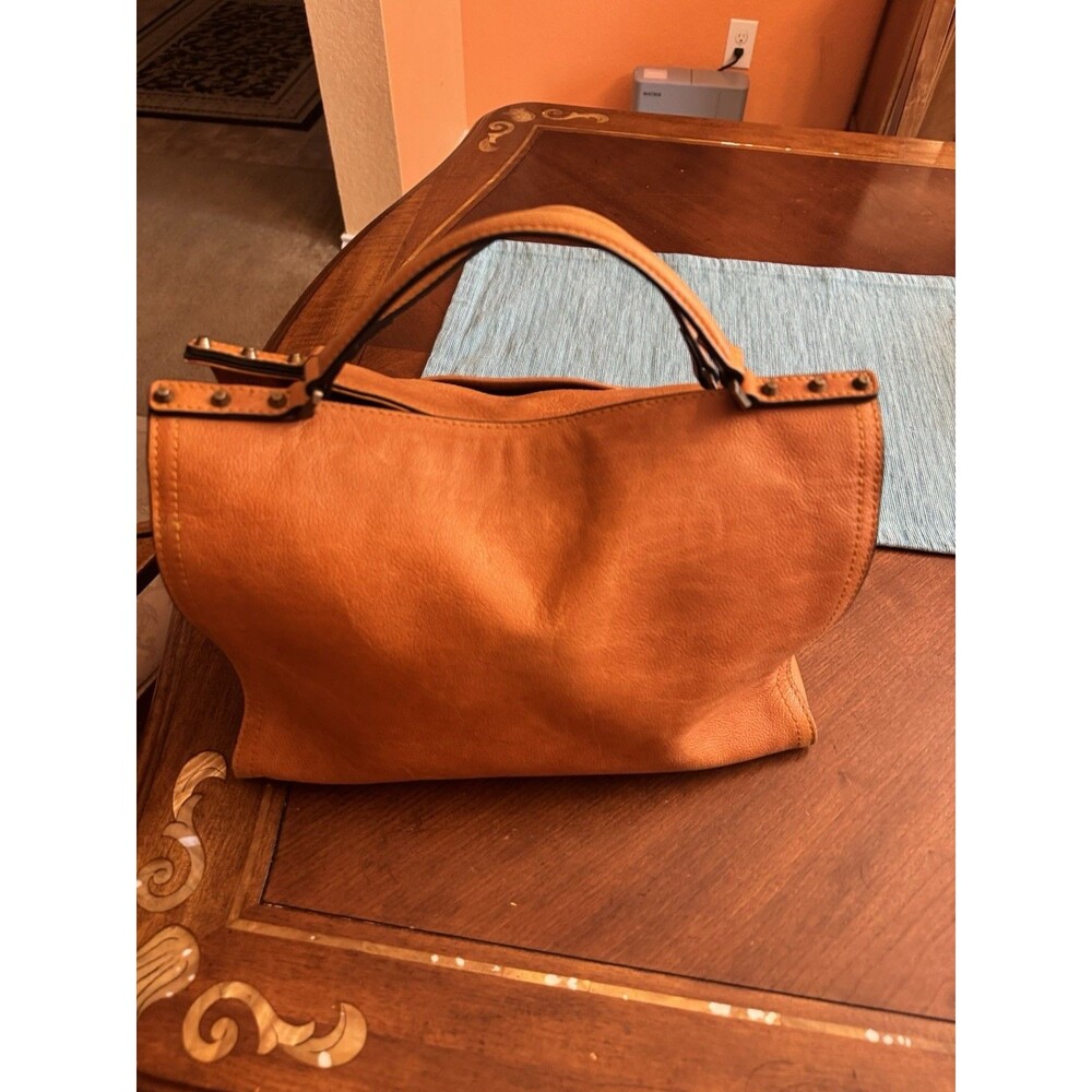 C & C California Leather Bag Satchel Crossbody Tote Womens Bag British Tan - Picture 8 of 16
